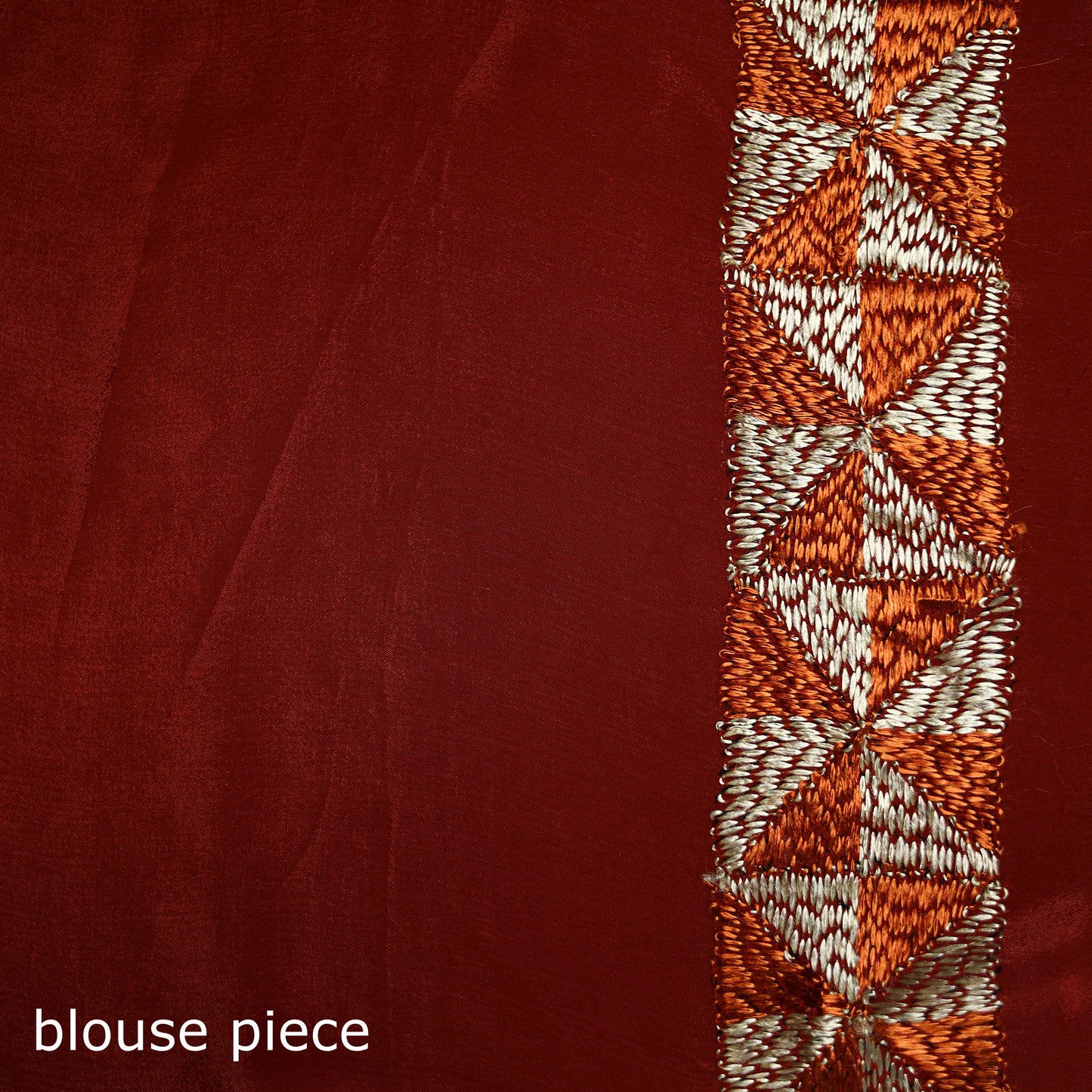Chinon Silk Hand Embroidery Phulkari Saree 06