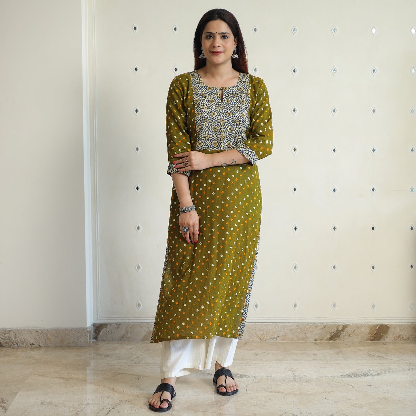 bandhani kurta