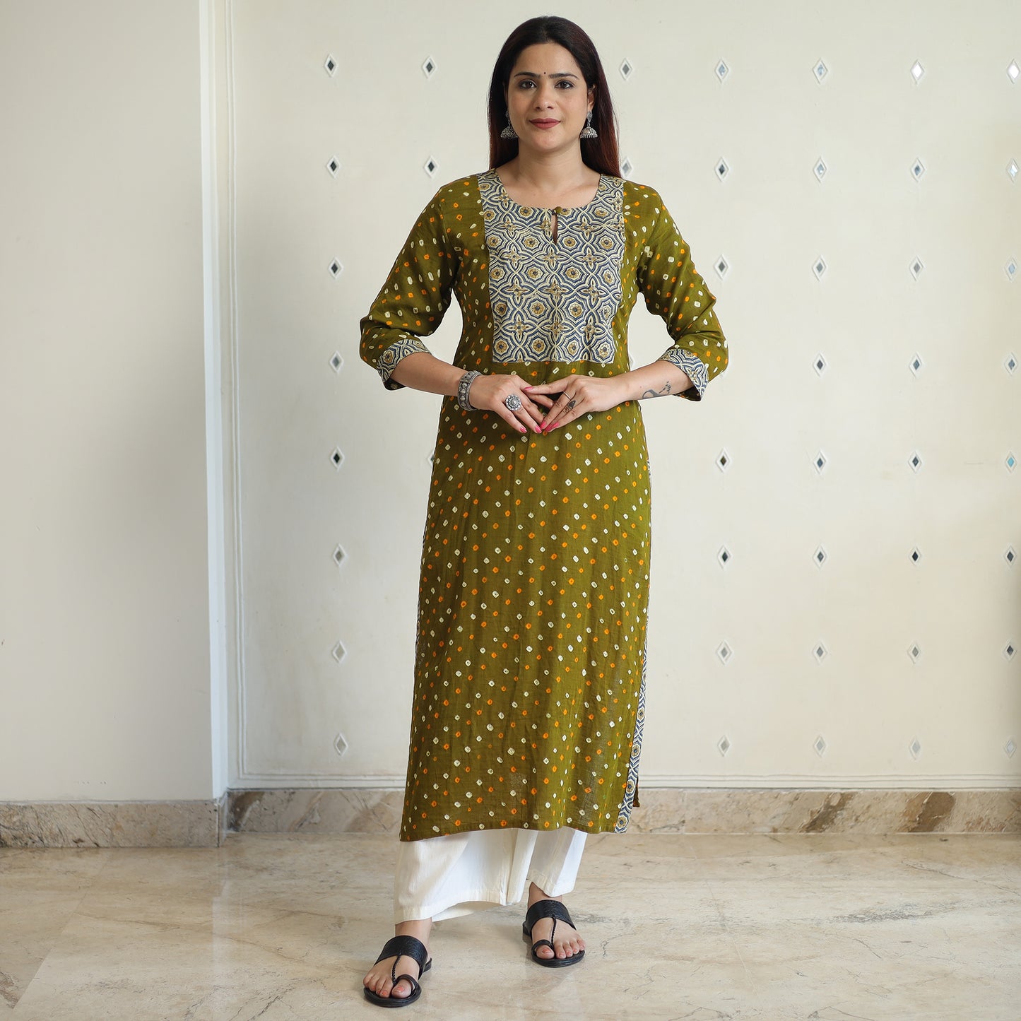 bandhani kurta