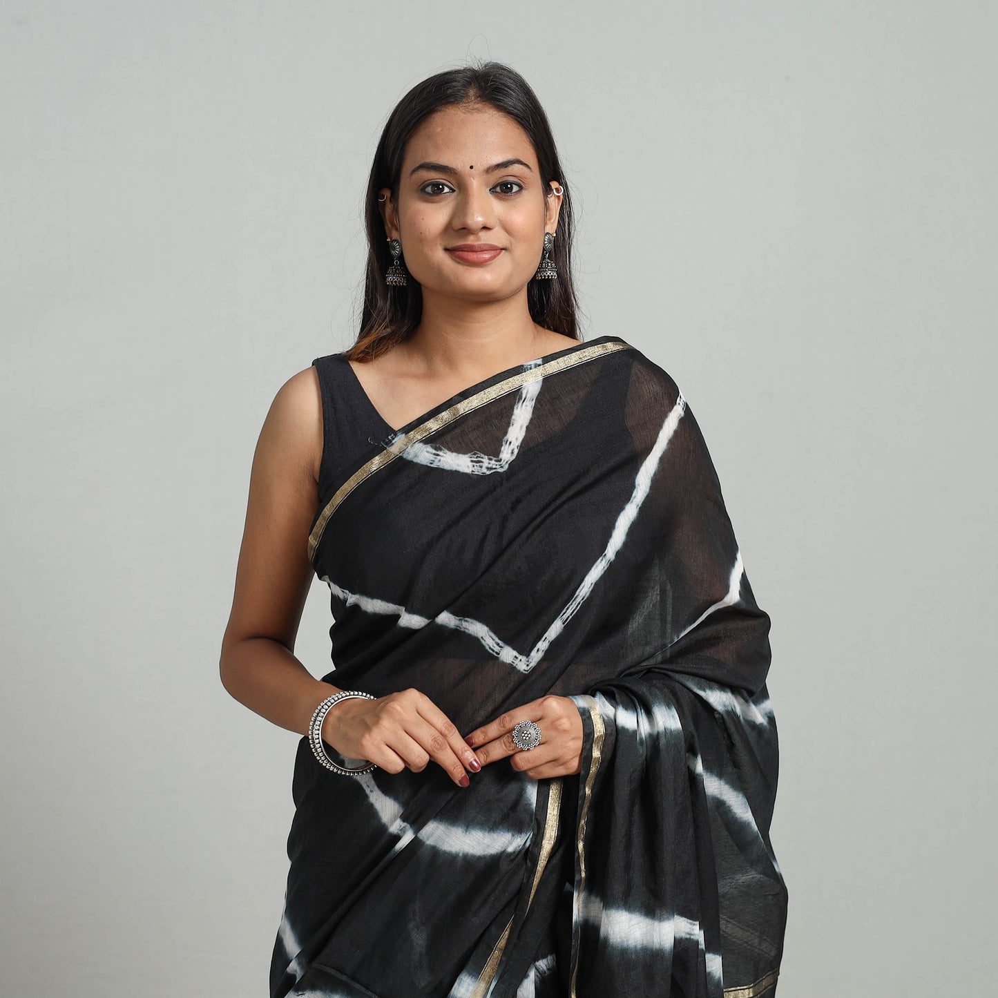 shibori silk saree