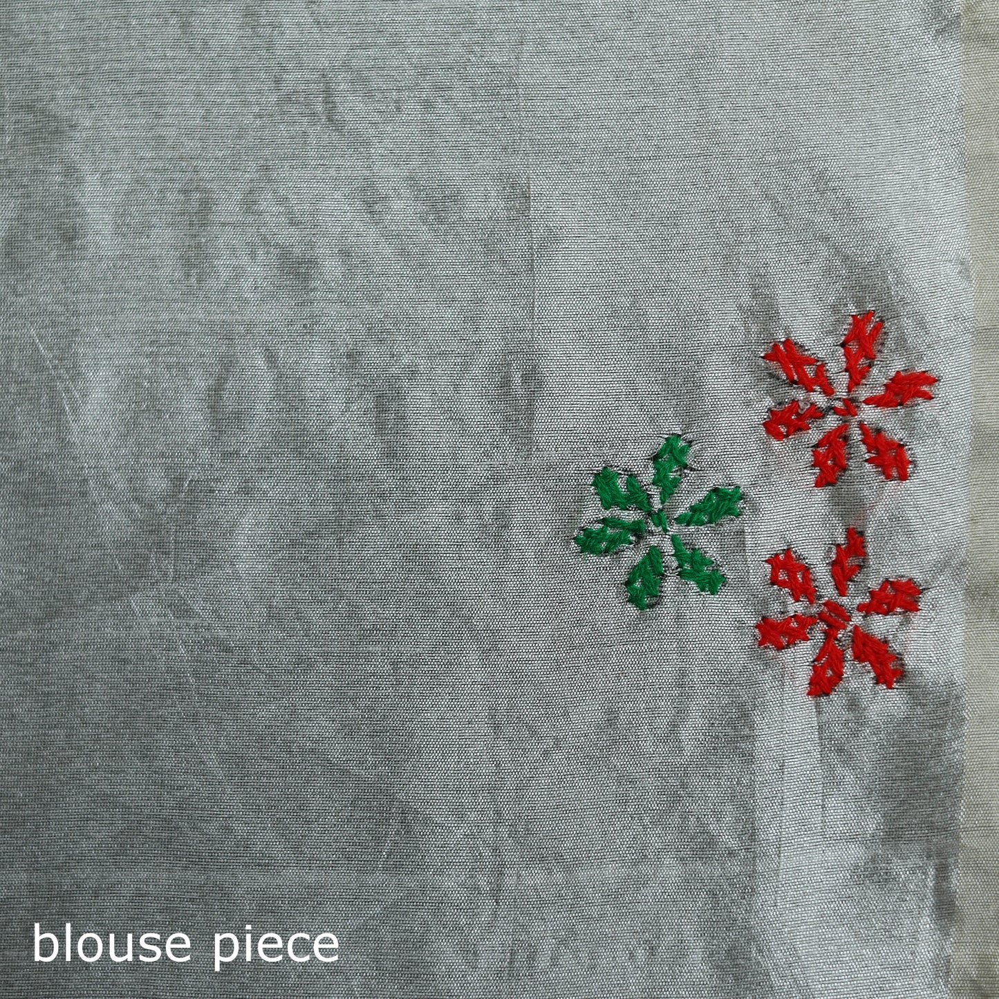 White - Bengal Hand Embroidery Silk Nakshi Kantha Saree 23