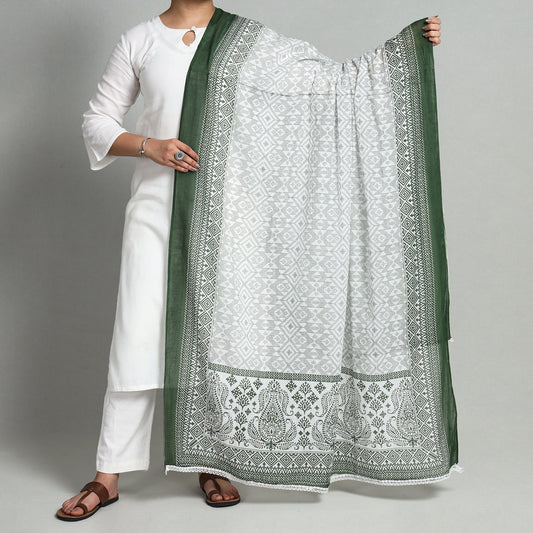 Grey - Jaipur Printed Cotton Dupatta 44