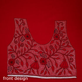 Bengal Kantha Hand Embroidered Cotton Blouse Piece 103