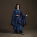 Natural Dyed Hand Block Bagh Print Cotton Suit Set with Dupatta for Women 25