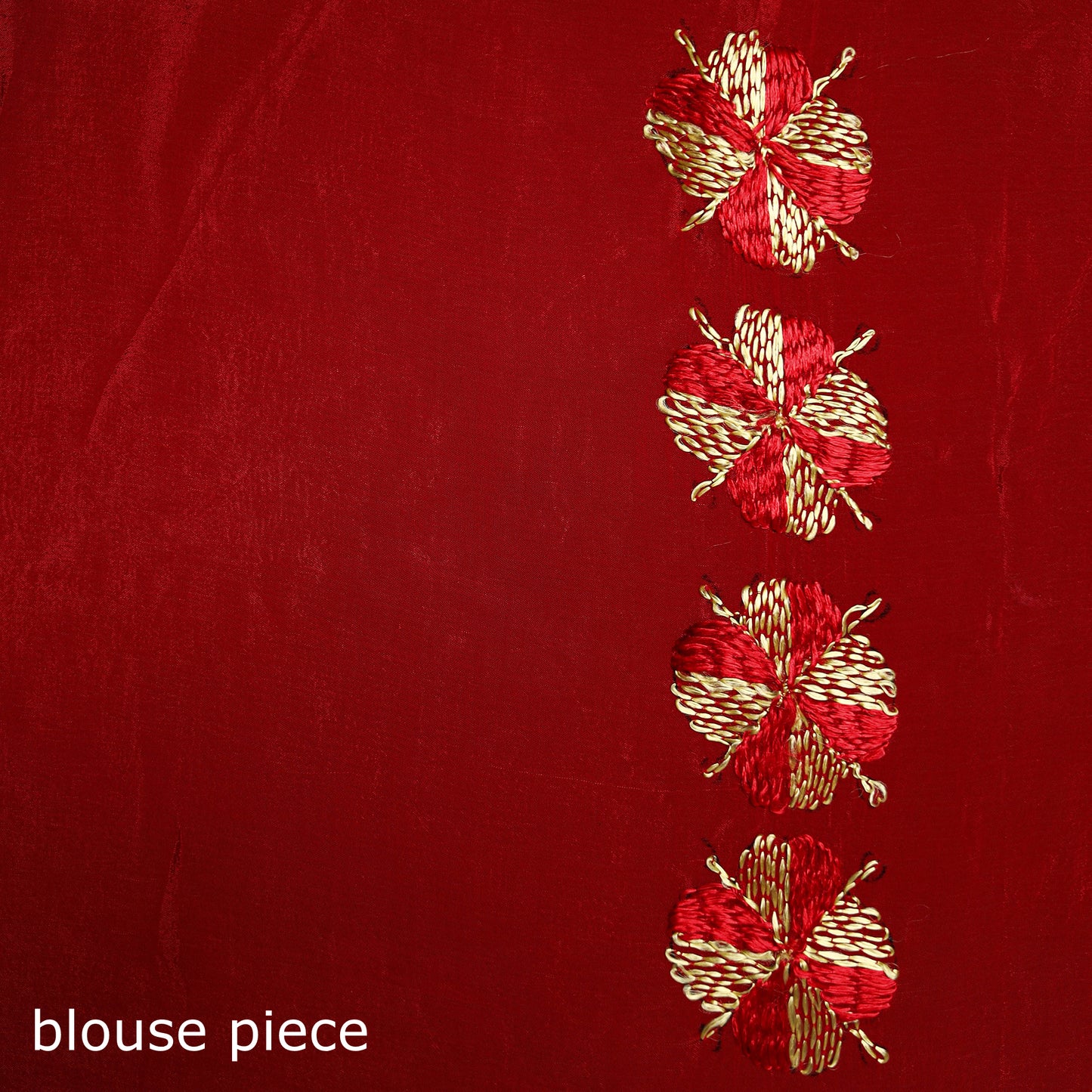 Chinon Silk Hand Embroidery Phulkari Saree 10