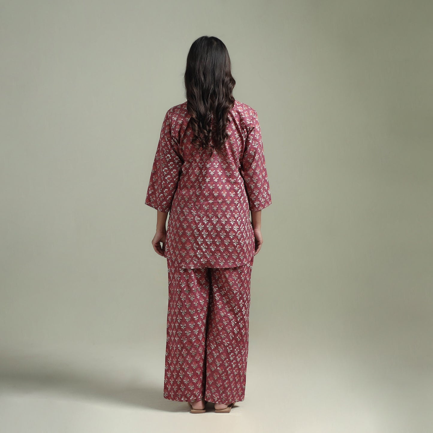 Sanganeri Floral Printed Cotton Night Suit for Women 01