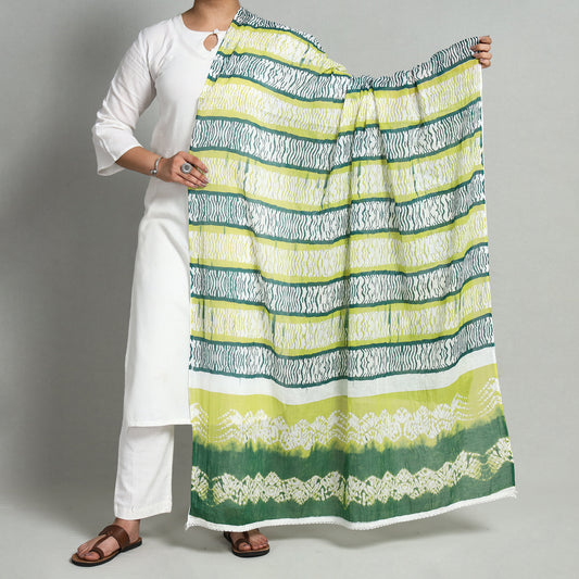 Green - Jaipur Printed Cotton Dupatta 46