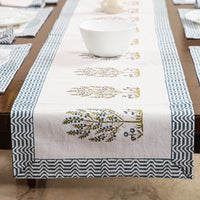 Block Printed Cotton Table Runner