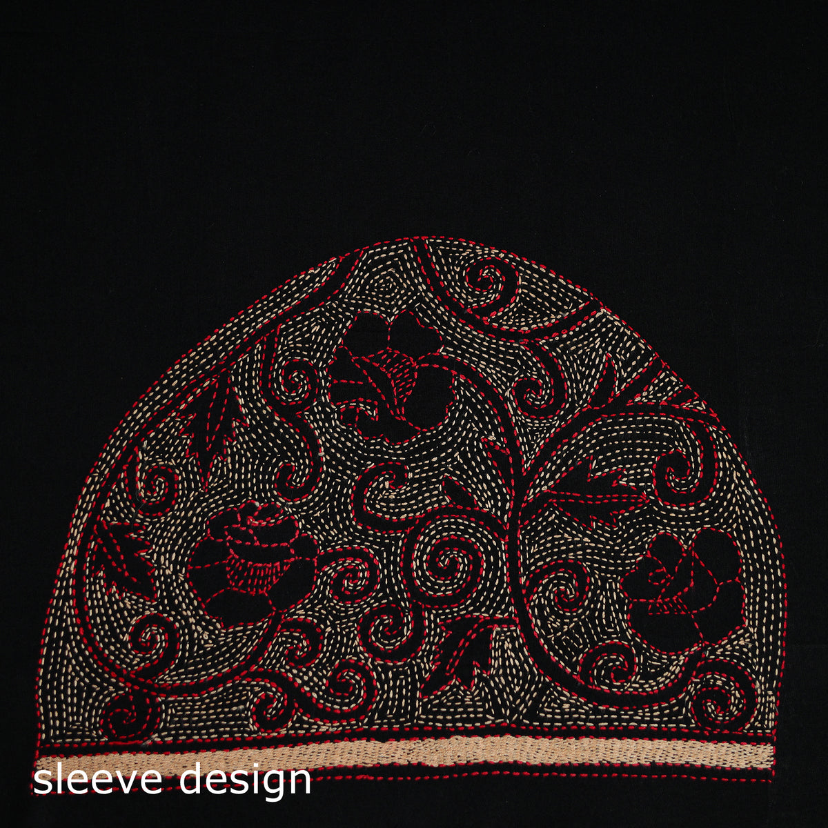 Bengal Kantha Hand Embroidered Cotton Blouse Piece 100