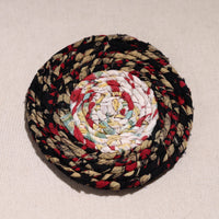 Upcycled Fabric Hand Braided Coaster 64