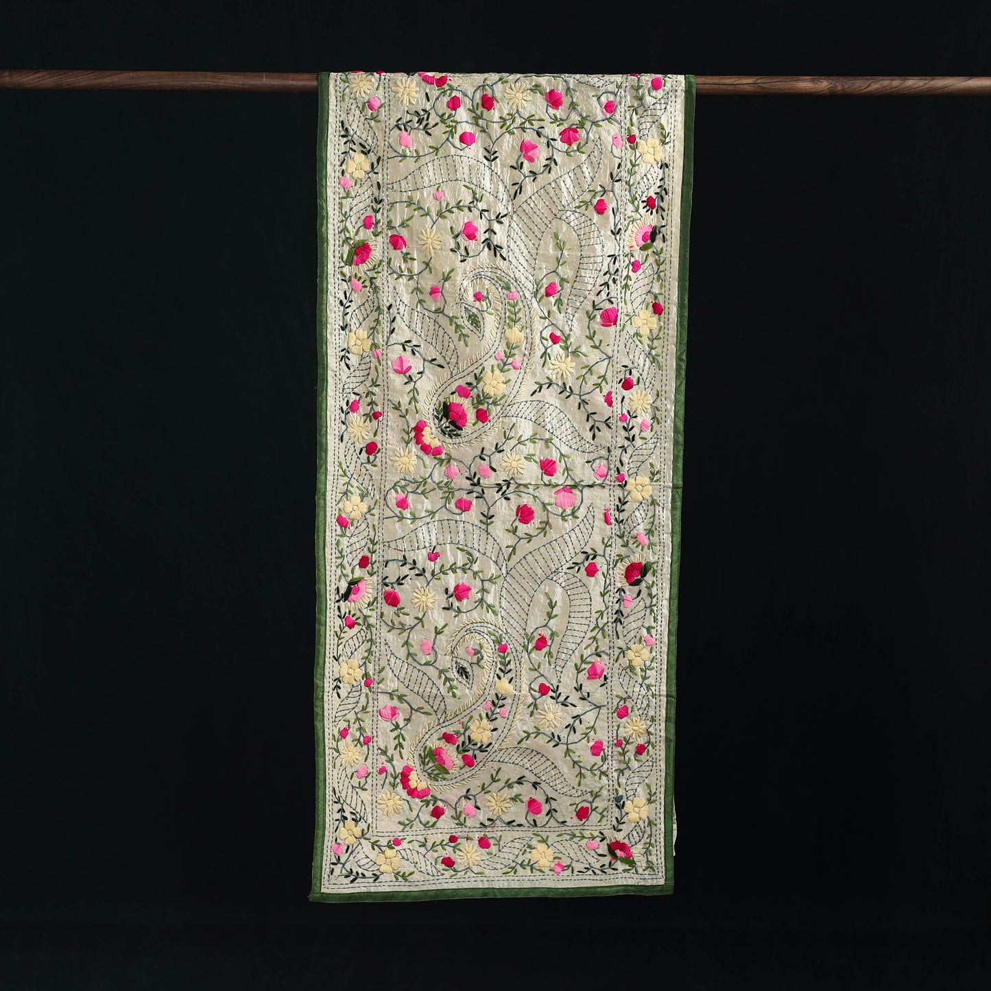 Ranihati Chanderi Silk Hand Embroidered Stole 95