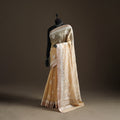 Hand Embroidered Kota Doria Cotton Lucknowi Chikankari Saree with Border 12