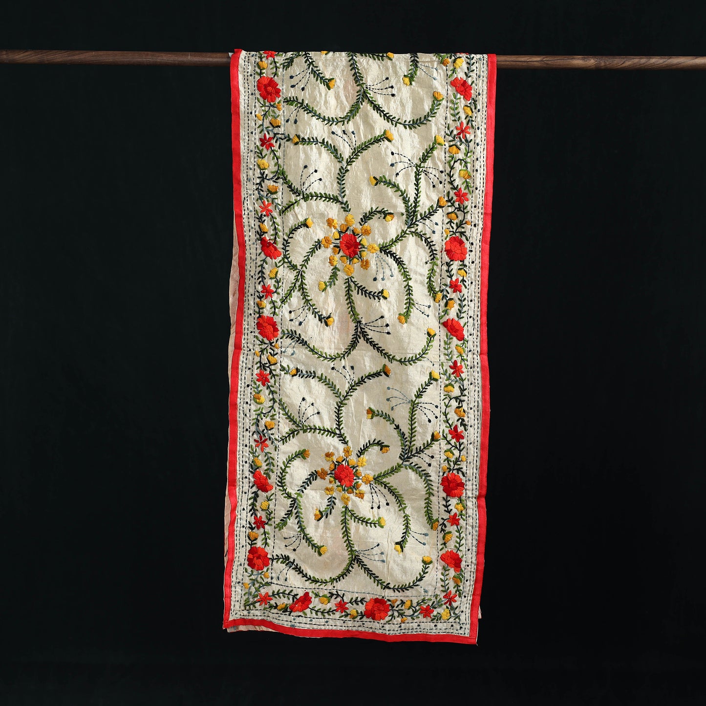 Ranihati Chanderi Silk Hand Embroidered Stole 93