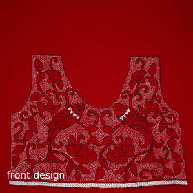Bengal Kantha Hand Embroidered Cotton Blouse Piece 98