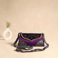 Traditional Kutch Patchwork Silk Leather Flap Sling Bag 25