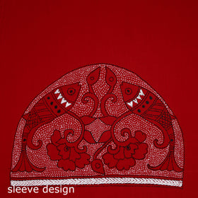 Bengal Kantha Hand Embroidered Cotton Blouse Piece 98