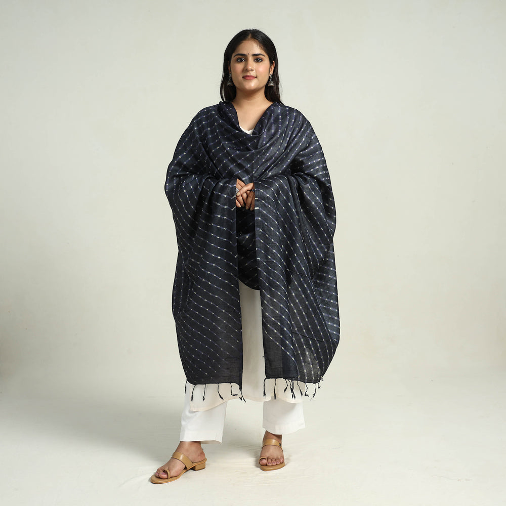 Traditional Tie & Dye Tussar Silk Leheriya Dupatta 28