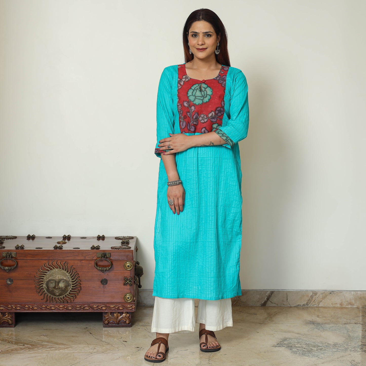 plain patchwork kurta 