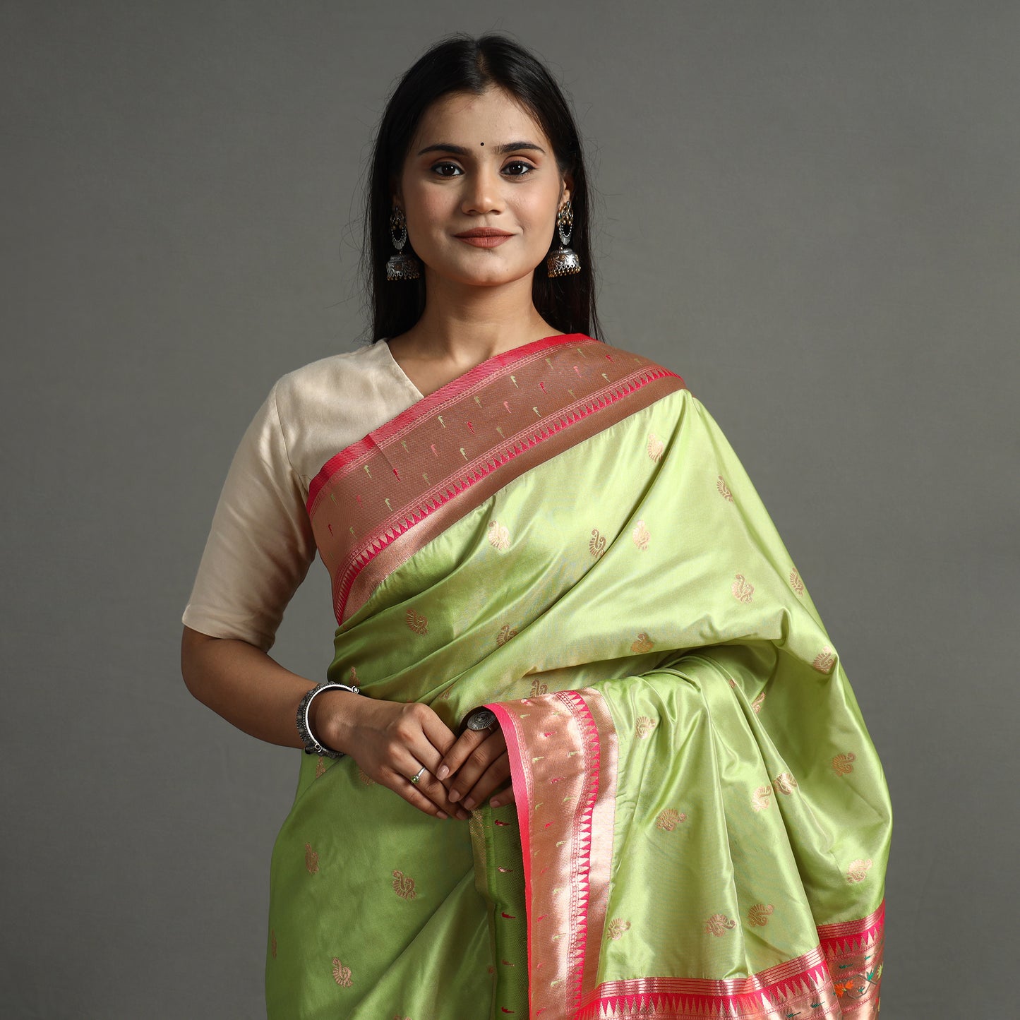 Green - Paithani Weave Silk Saree 05