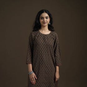 Natural Dyed Hand Block Bagh Print Cotton Suit Set with Dupatta for Women 27