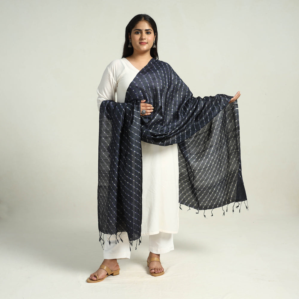 Traditional Tie & Dye Tussar Silk Leheriya Dupatta 28