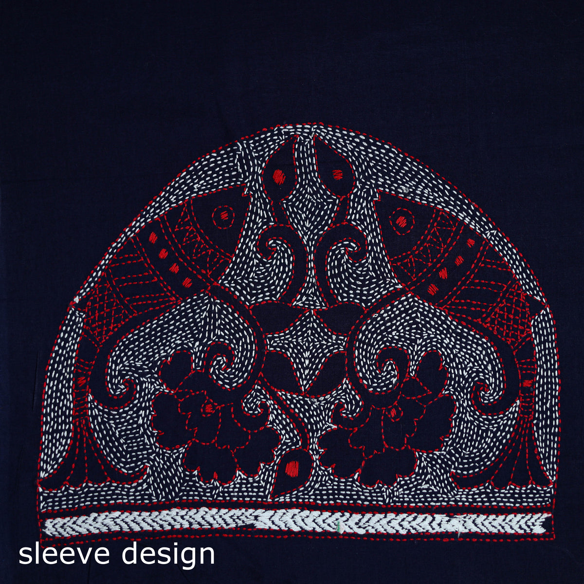 Bengal Kantha Hand Embroidered Cotton Blouse Piece 97