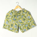 Green - sanganeri printed cotton unisex boxer/shorts