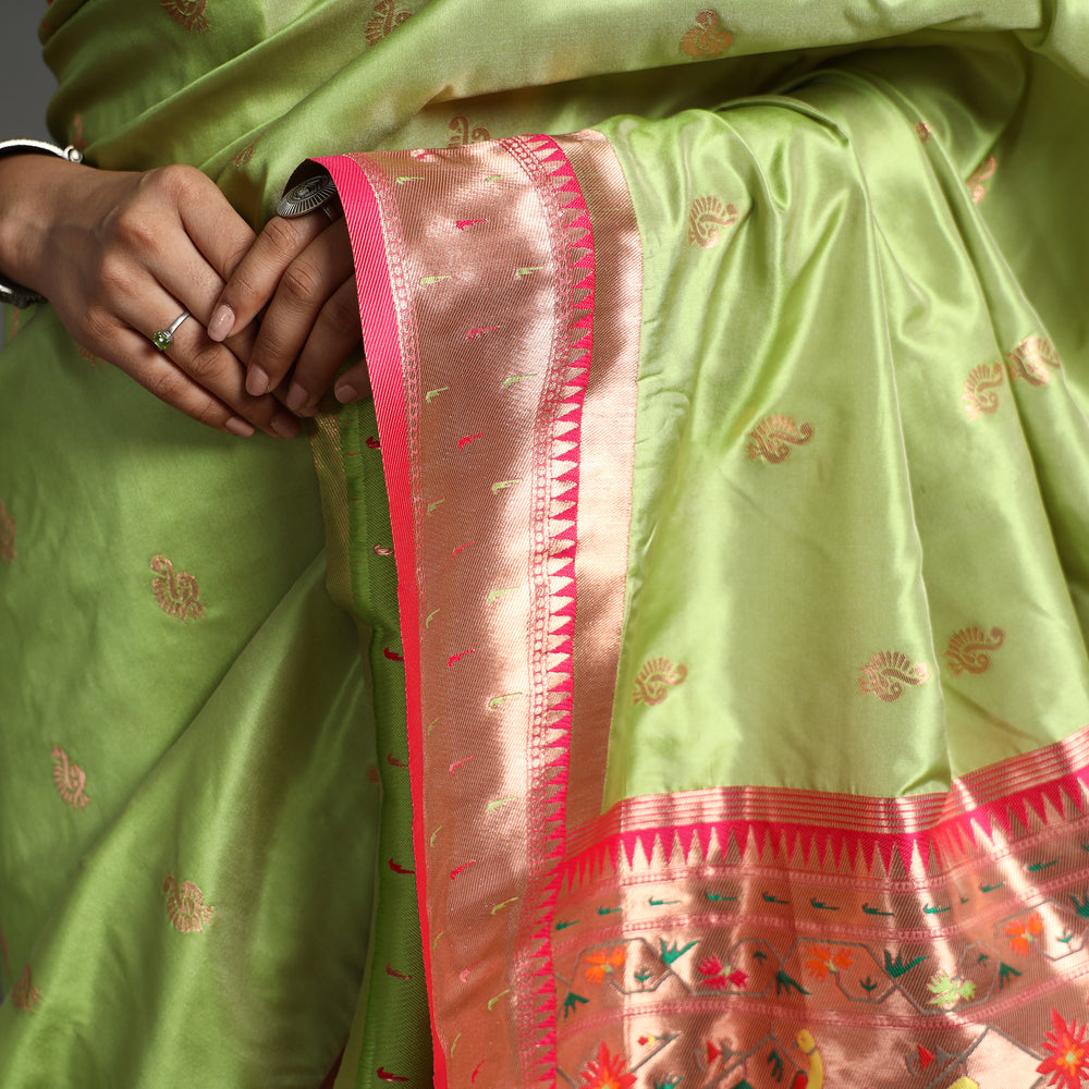 Green - Paithani Weave Silk Saree 05