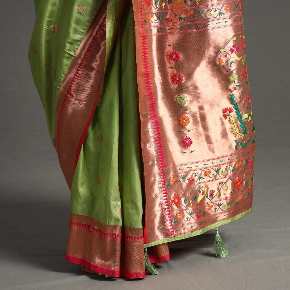 Green - Paithani Weave Silk Saree 05