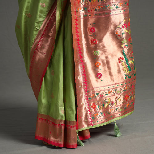 Green - Paithani Weave Silk Saree 05