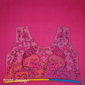 Bengal Kantha Hand Embroidered Cotton Blouse Piece 95