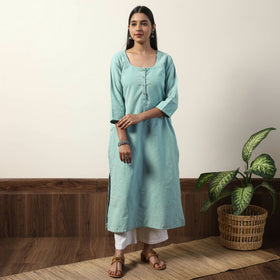 Buy  Jhiri Handloom Cotton Straight Long Kurta Online l iTokri.com