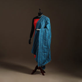 Multicolor - Bengal Hand Embroidery Patchwork Reversible Silk Kantha Dupatta 19