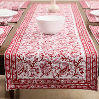 Block Printed Cotton Table Runner