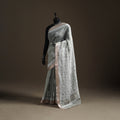 Hand Embroidered Kota Doria Cotton Lucknowi Chikankari Saree with Border 09