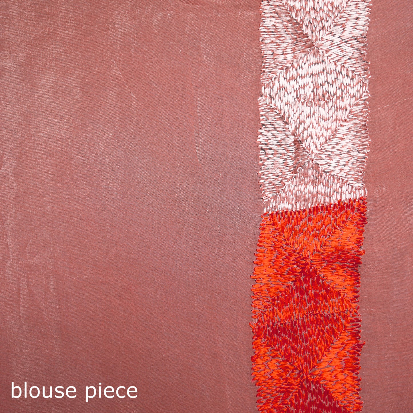 Chinon Silk Hand Embroidery Phulkari Saree 04