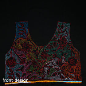 Bengal Kantha Hand Embroidered Cotton Blouse Piece 93