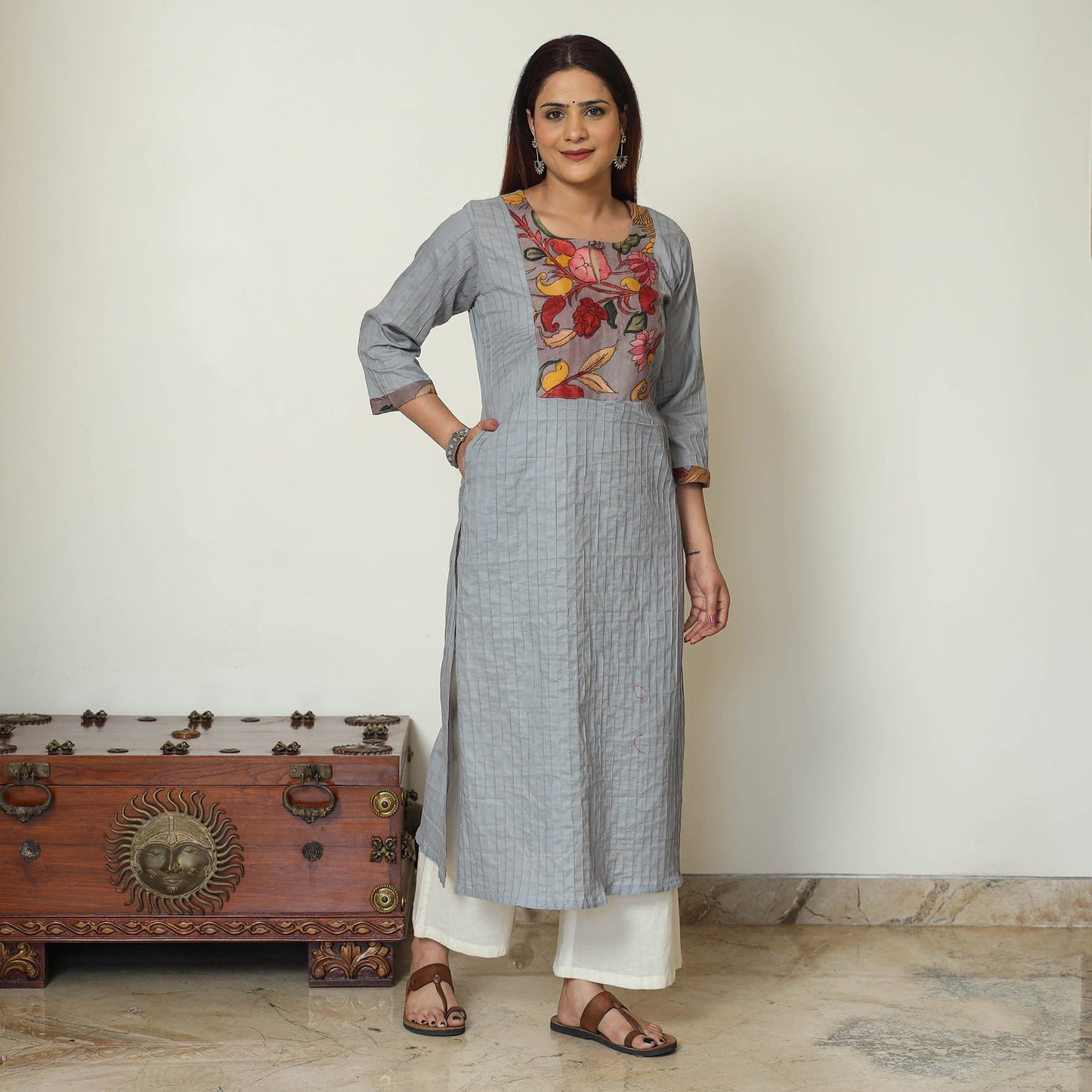 plain patchwork kurta 