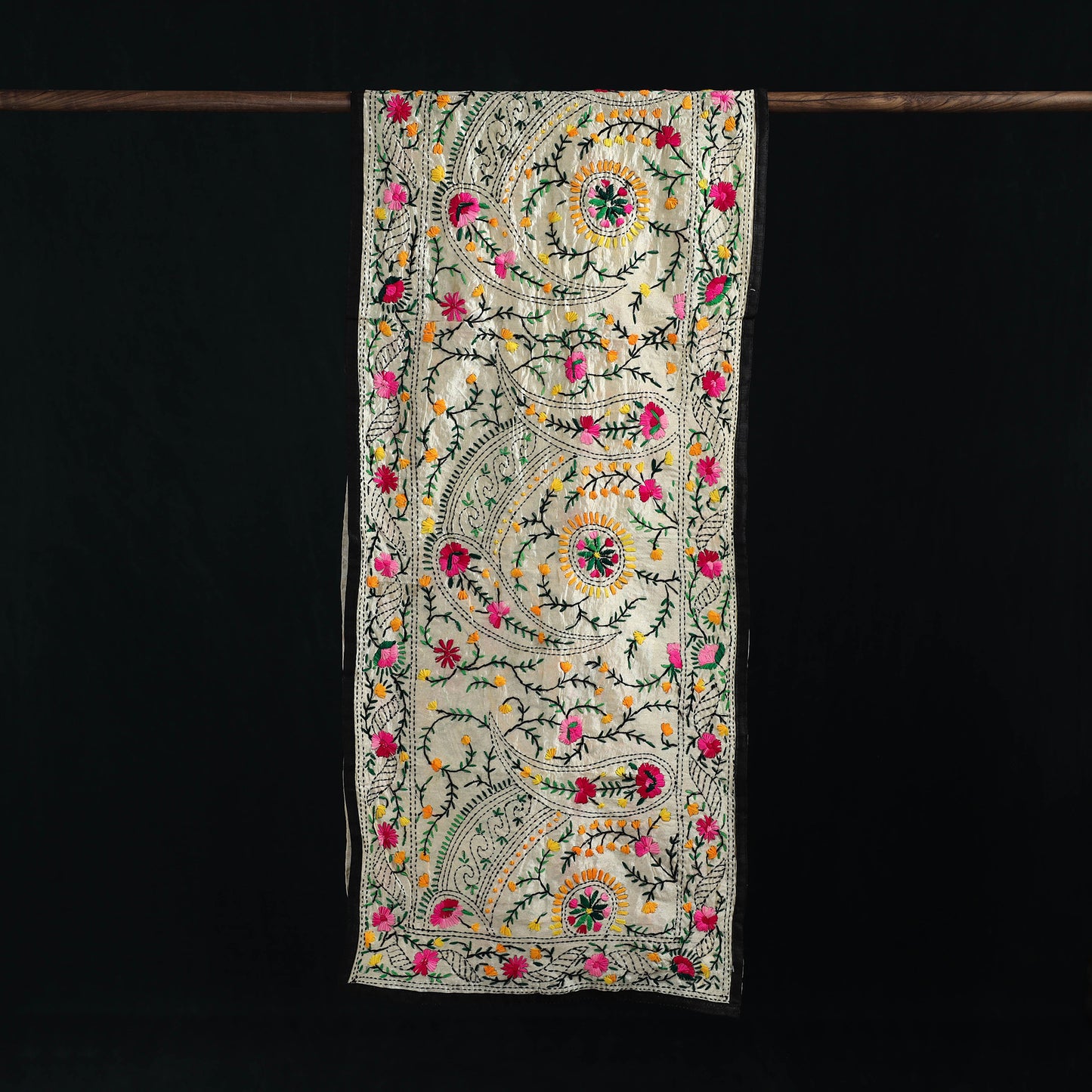 Ranihati Chanderi Silk Hand Embroidered Stole 81