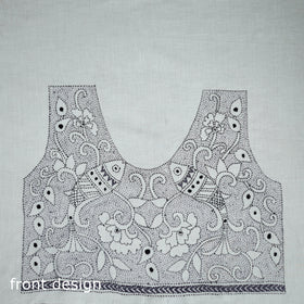 Bengal Kantha Hand Embroidered Cotton Blouse Piece 92