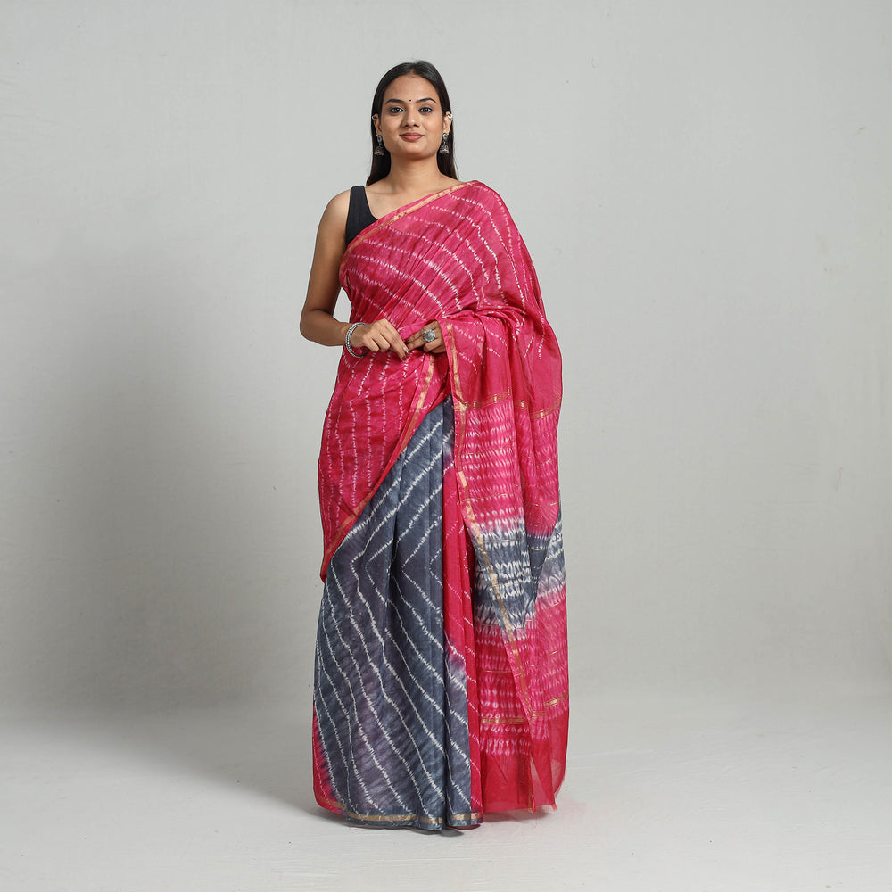 shibori silk saree