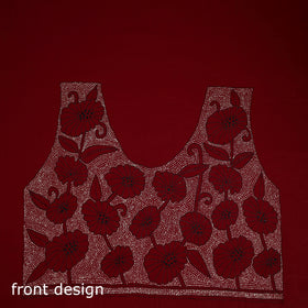 Bengal Kantha Hand Embroidered Cotton Blouse Piece 91