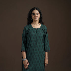 Natural Dyed Hand Block Bagh Print Cotton Suit Set with Dupatta for Women 29