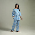 Sanganeri Floral Printed Cotton Night Suit for Women 12