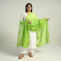 Green - Traditional Tie & Dye Chanderi Silk Leheriya Dupatta 32