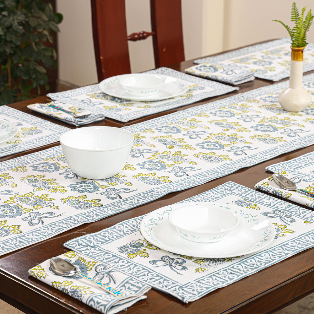 Block Printed Cotton Table Runner