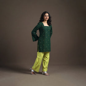 Jacquard Cotton Short Kurta for Women 08