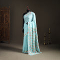 Chinon Silk Hand Embroidery Phulkari Saree 14