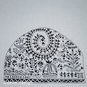 Bengal Kantha Hand Embroidered Cotton Blouse Piece 89
