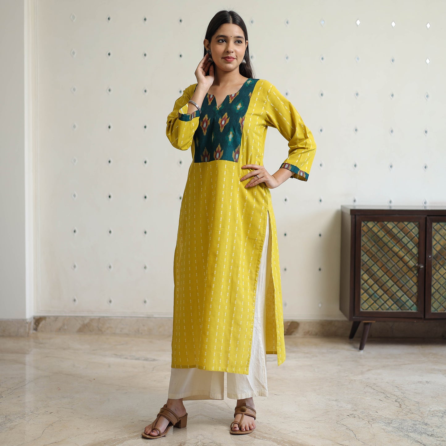 jacquard kurta